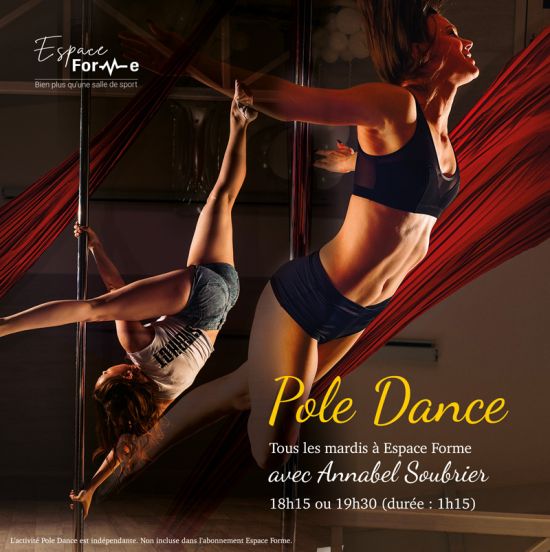 Espace Forme Aurillac est la seule salle de sport dans le Cantal a proposer des cours de Pole Dance.